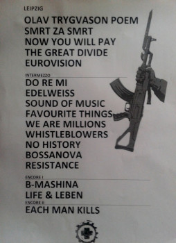 Laibach Setlist Leipzig April 2016