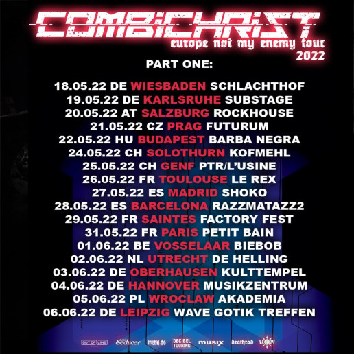 Combichrist europe not my enemy tour 2022