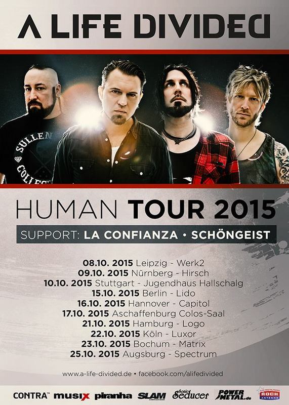 A Life Divided Tour 2015 Flyer