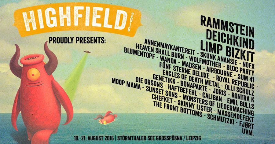 Highfield 2016 Das LineUp