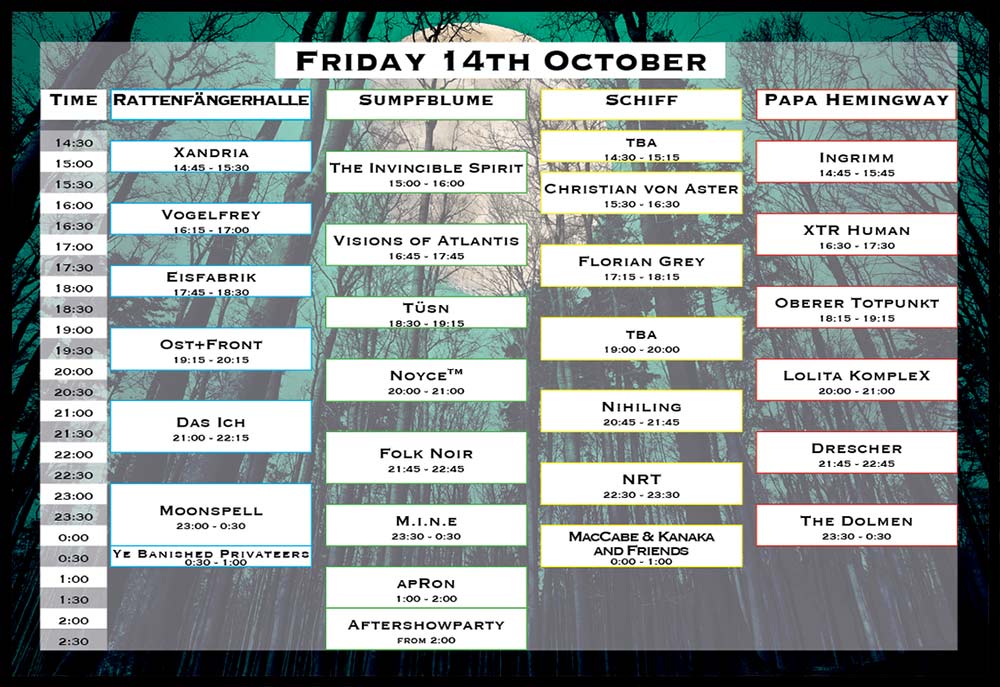 AutumnMoon Timetable Freitag