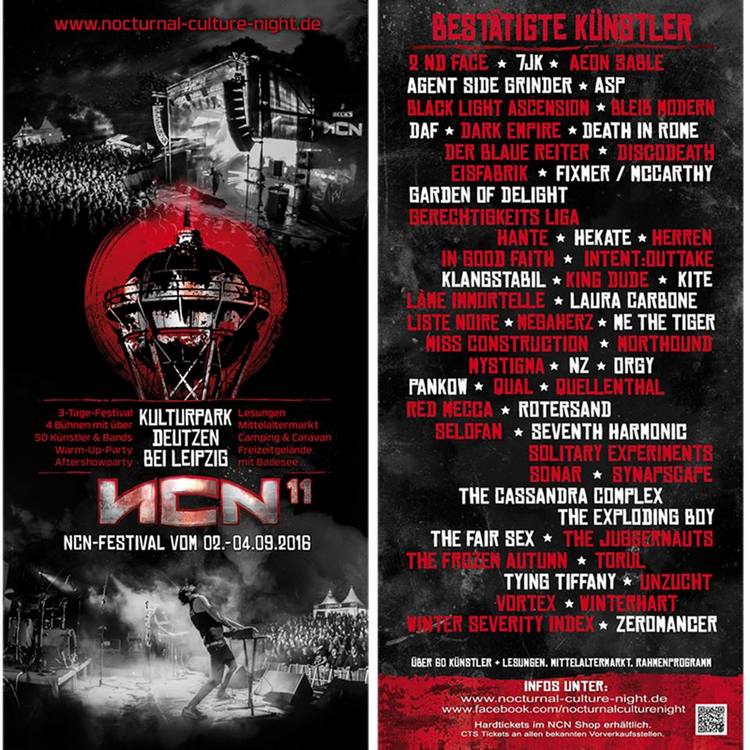 NCN Finales Lineup Flyer 2016 - Fotos Falk Scheuring