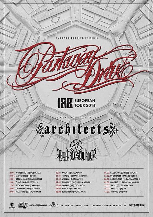 PARKWAY DRIVE - Ire -Europatour 2016
