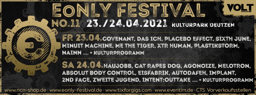 E-ONLY FESTIVAL 2021 kommt in den Kulturpark Deutzen E-ONLY FESTIVAL 2021 kommt in den Kulturpark Deutzen