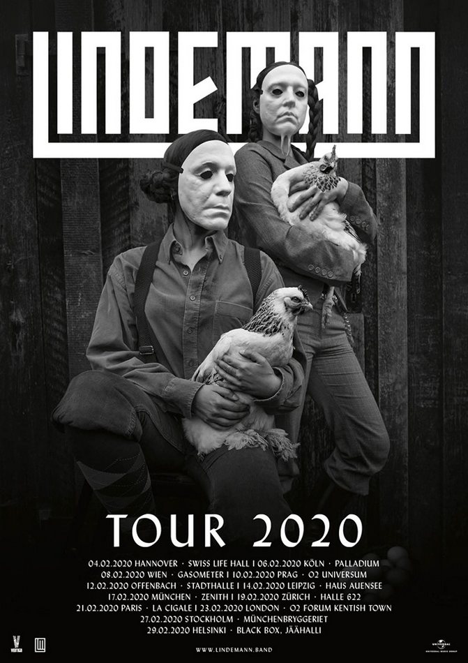 LINDEMANN gehen 2020 auf Tour / Livenation