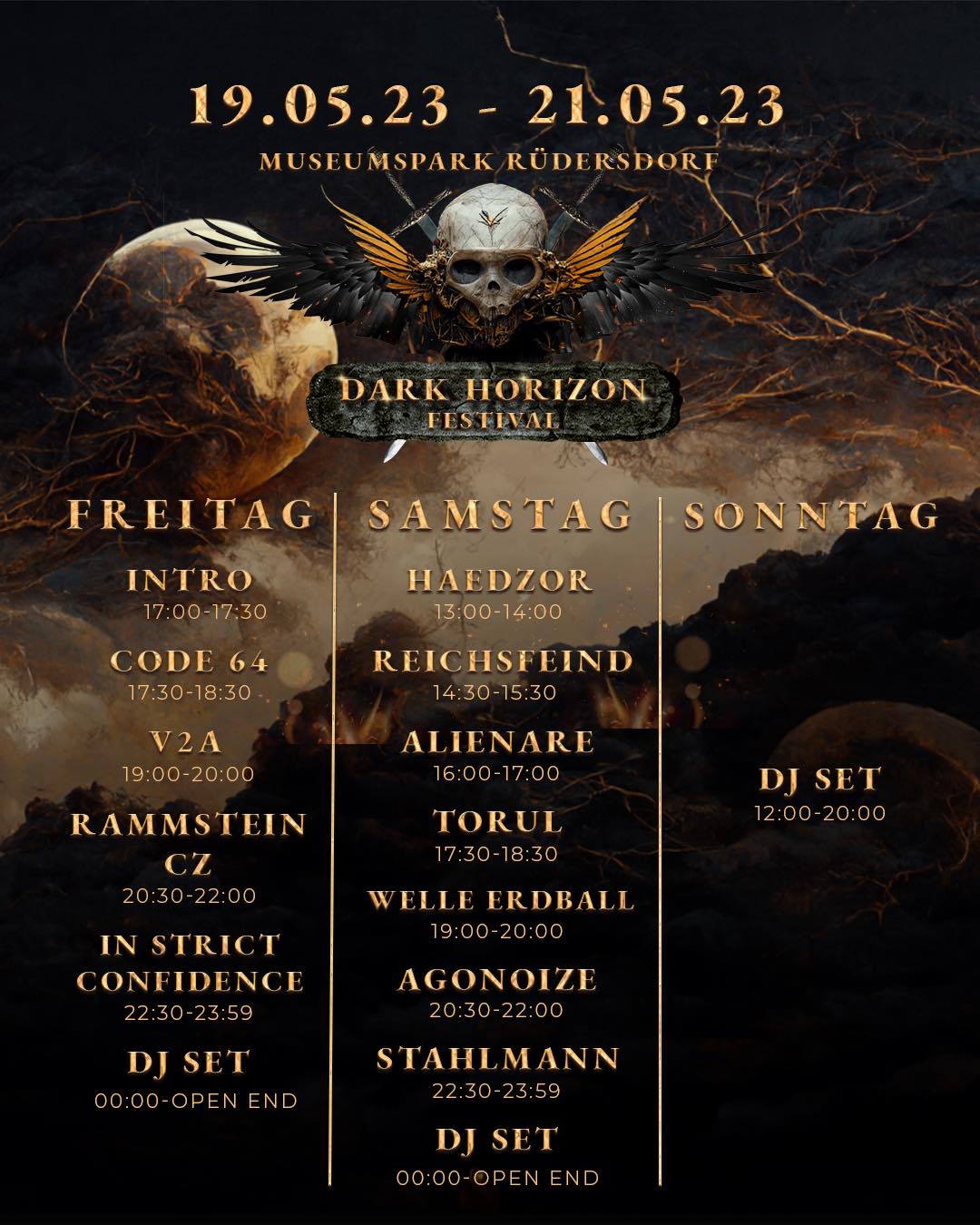 Dark Horizon Festival 2023 Zeitplan